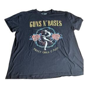 Guns n Roses Sweet Child of Mine Womens Size XXL Short Boxy Fit Black T Shirt